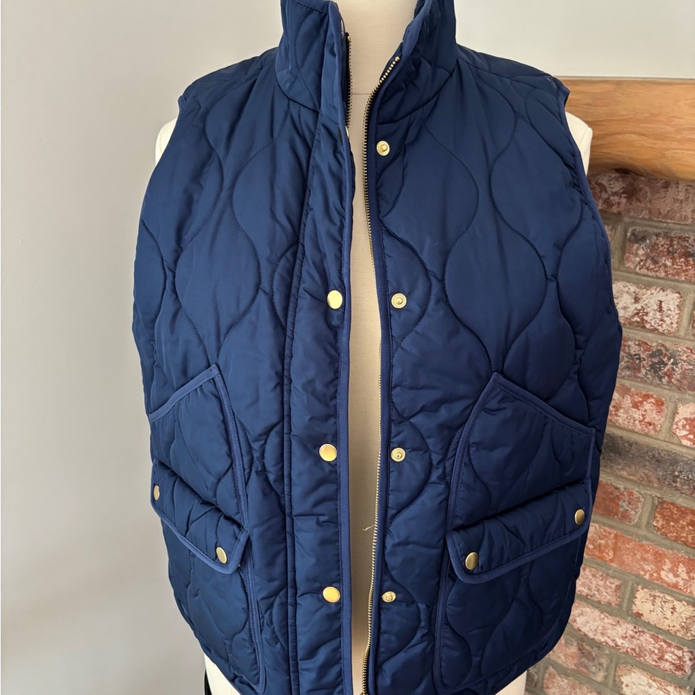 J. Crew Navy Blue Signature Puffer Vest